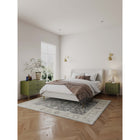 Manhattan Comfort DUMBO Modern 2-Drawer Nightstand and 3-Drawer Dresser Set - Olive Green-Includes 5 Full Extension Drawers Designed in Vertical Textured Ribbed Lines.