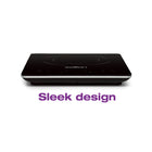 Salton Slim Induction Cooktop-LED display with 10 cooking levels temperatures range from 60 °C to 240 °C (140 °F to 465 °F)