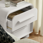 Modway Bellamy Curved 2-Drawer Nightstand - White Matte-Elongated Drawer Handle