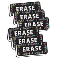 Ashley Productions Magnetic Whiteboard Eraser - Chalk Loops - 2" x 5" - 6 Pack-Attractive whiteboard eraser for classroom decoration