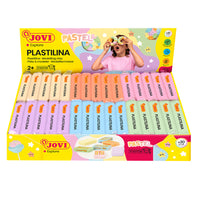 JOVI Plastilina Modeling Clay 30 Bar Display Box - Pastel Colours-Vegetable-Based Formulation: Crafted from vegetable-based ingredients, JOVI plastilina offers a safer and more environmentally friendly alternative to traditional modeling clays.