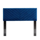 Modway Alyson Angular Channel Tufted Performance Velvet Full/Queen Headboard - Navy-Solid Wood and Particleboard Frame