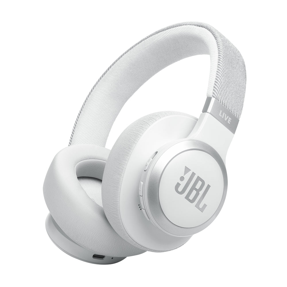 JBL Live 770NC Over-Ear Headphones - White | staples.ca