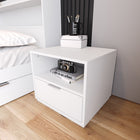 Nexera Hunter Nightstand - White-Easy Assembly and Delivery: Hassle-free assembly, doorstep delivery for a convenient bedroom upgrade