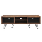 Modway Nomad 59" TV Stand - Walnut-Hairpin Legs