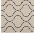 Modway Linza Wave Abstract Trellis Indoor/Outdoor Area Rug - 8 ft W x 10 ft L - Beige/Grey-Stain Resistant / Easy To Clean