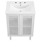 Modway Calla 24" Perforated Metal Bathroom Vanity - White-Assembly Required