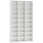 HOMCOM 9-Tier Media Storage Cabinet - 68.9" H - White-Massive media capacity holds 835 CDs or 500 DVDs effortlessly
