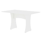 Manhattan Comfort Coney 53.14" Mid-Century Modern Dining Table - White-Mid-Century Modern Dining Table for Dining Room Use
