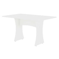 Manhattan Comfort Coney 53.14" Mid-Century Modern Dining Table - White-Mid-Century Modern Dining Table for Dining Room Use