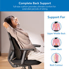 Mount-It! Ergo Collection Full Back Cushion - Black-Enjoy improved air circulation with the breathable mesh material, keeping you cool and comfortable throughout the day