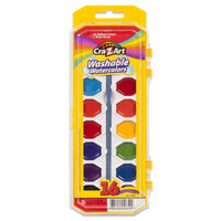 Cra-Z-Art Washable Watercolours with Brush - 16 Colours-16 different colours in an easy to use tray with a brush and attached lid for clean easy storage
