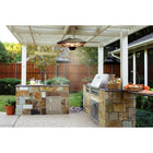 EnerG+ 1500-Watt Infrared Hanging Electric Outdoor Heater with LED-Provides 3 heat settings of 700, 800 and 1500 Watts of instantaneous radiant heat. Heating area: 8-10 feet.
