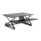 TygerClaw 23.5"W Gas Spring Sit-Stand Desktop Workstation - Black-Slim and lightweight, durable for long time usage
