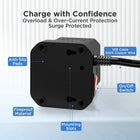 Uncaged Ergonomics Wireless CUBE Power Strip - 4AC - Wireless Charging - Surge Protected - 10 ft cable - Black-Extension cord has 10 feet of length. 