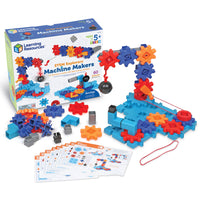 Learning Resources STEM Explorers Machine Makers - Set of 60-Solve STEM Challenges: Kids build their own twisting, turning machines as they solve this STEM building toy's 9 STEM challenges!