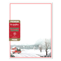 Geographics Red Truck Letterhead - Red Foil - 8.5" W x 11" H - 40 Pack-Compatible with ink-jet printers