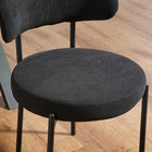 HOMCOM Dining Chairs with Steel Legs for Kitchen - Black - Set of 4-Colour: Black;