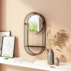 Zuo Saroni Mirror Shelf - Antique Grey-Mirror Placement: Wall