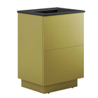 Modway Quantum 24" Bathroom Vanity - Black/Gold-Modern Bathroom Vanity