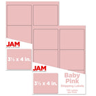 JAM Paper Mailing Address Labels, 3 1/3 x 4, Baby Pink, 2 sets of 120 (4052899g)-Baby pink