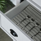HOMCOM 72" H Freestanding Kitchen Pantry Cabinet with Drawer - Grey-Painted MDF and particleboard are easy to clean 