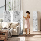 HOMCOM 4-Panel Freestanding Room Divider for Indoor Bedroom Office - White-No assembly required