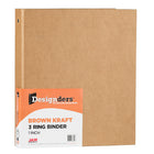 JAM Paper Kraft 1" 3-Ring Recycled Binder - Natural-English only packaging
