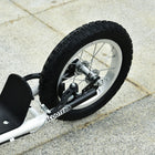 Aosom Youth Kick Scooter with 12'' Inflatable Rubber Wheel - White-Colour: White 