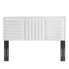 Modway Believe Channel Tufted Performance Velvet Full/Queen Headboard - White-3 Mounting Positions