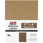 JAM Paper Mailing Address Labels, 1 1/3 x 4, Brown Kraft, 252 Pack-Mailing Address Labels