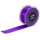 JAM Paper Double Faced Satin Ribbon - 1 1/2" W x 25 yd. - Purple-Size: 1.5" x 25 yards
