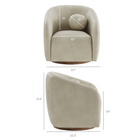 Modway Holland Swivel Vegan Leather Armchair - Mineral-Plush Foam Padding and Spring Coil Support