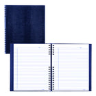 Blueline NotePro Ruled Notebook - 10-3/4" L x 8-1/2" W - Indigo Blue - 300 Pages-Twin-wire binding with hard lizard-like cover
