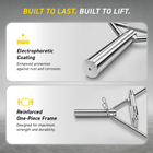 MotionGrey Olympic Hex Trap Bar for Deadlifts and Strength Training - 140 cm - Silver-Colour: Silver