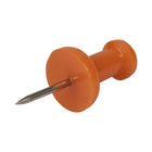 JAM Paper Colourful Push Pins - Orange - 100 Pack-Used to pin important papers or pictures to Bulletin Boards, Cork Boards, Calendars, and Walls