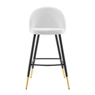 Modway Cordial Fabric Bar Stools - White - Set of 2-8