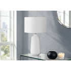 Monarch Specialties 26" H Table Lamp - Cream Ceramic / Ivory / Cream Shade-The easy 3-way rotary switch holds a single bulb (not included) with a maximum outage of 100W/120V allowing you to adjust the lighting ambiance to instantly brighten or dim a space