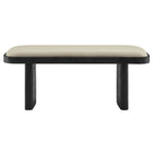 Modway Iver 43" Upholstered Wood Accent Bench - Black/Flax-6