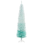 HOMCOM 7' Slim Artificial Christmas Tree - Gradient Blue-Artificial Christmas tree has a slim pencil style 