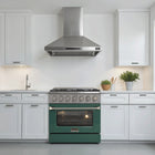 Kucht 36" KDF Series Pro Style Natural Gas Dual Fuel Range - Stainless Steel/Green-Electronic ignition system with auto re-ignition improves safety by minimizing the risk of gas leaks and ensuring consistent flame control