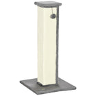 PawHut 32" Cat Scratching Post with Sisal Teasing Ball - Grey-Sisal scratcher to satisfy the nature of your cats and protect your furniture 
