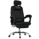 Vinsetto Swivel Computer Desk Chair with Footrest - Black-Designed with an ergonomic construction for maximum comfort