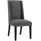 Modway Baron Fabric Dining Chair - Grey-Elegant Modern Dining Side Chair