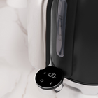 Salton NuRetro Digital 1.7 L Kettle - Midnight Black- Removable Aquascreen filter helps improve taste 