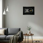 Vinyl Album Frame with Black Background - Framed Print - 26" x 18"-Ready to hang - arrives fully assembled