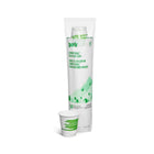 Perk Compostable Paper Hot Cup - 10 Oz. - White Green - 50 Pack-Comes in white with green accents and made of paper