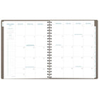 AT-A-GLANCE 2027 Signature Weekly/Monthly Planner - 11" H x 8-3/8" W - Grey - Bilingual-Grey faux leather cover with metallic stamping