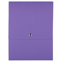 JAM Paper Vertical Snap Closure Portfolio - 12 1/8 x 9 x 1/2 - Purple Kraft-Colour: Purple Kraft