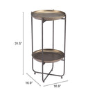 Zuo Bronson Accent Table - Bronze-6